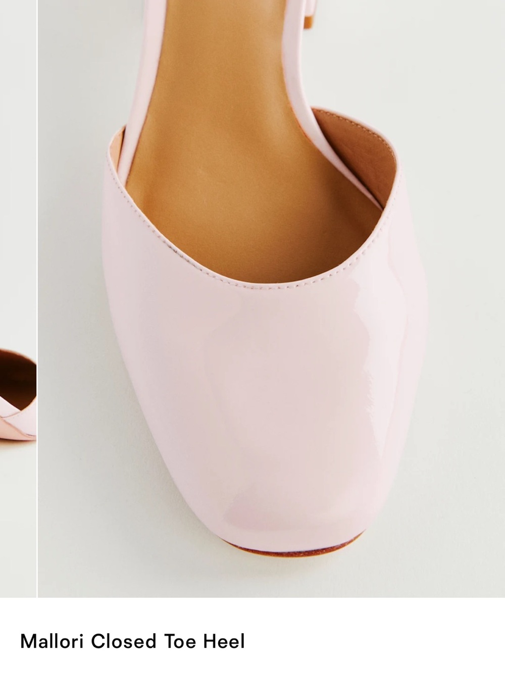 Reformation Mallori Closed Toe Heel Morning Dew Patent - Size 8 - Picture 6 of 15